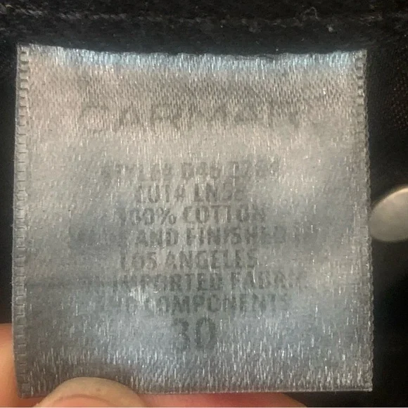 NWT CARMAR Emelia High Rise Black Straight Leg Crop Distressed Jeans Size 30 - Picture 12 of 13